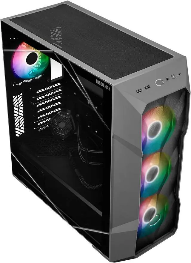 Alt view image 11 of 15 - Cooler Master TD500 MAX ATX Mid-Tower Case, Custom Atmos 360 MAX AIO, GX II Gold 850W ATX 3.0 PSU, Mobius 120P ARGB PWM Fan, Type C, Two-Stage Power Connector, Pre-Routed Cable Management