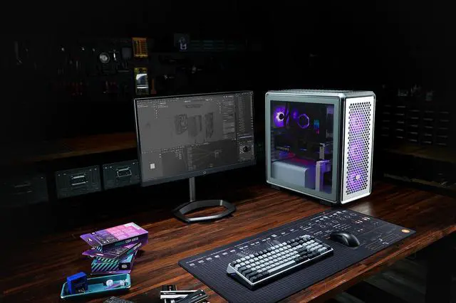 Alt view image 9 of 9 - Cooler Master MasterFrame 600 Silver FreeForm FineMesh Airflow ATX Mid-Tower Case, Aluminum Frame, Magnetic Side Panels, Customizable Internal, 410mm GPU Max, 420mm AIO Max, Type C, Tempered Glass