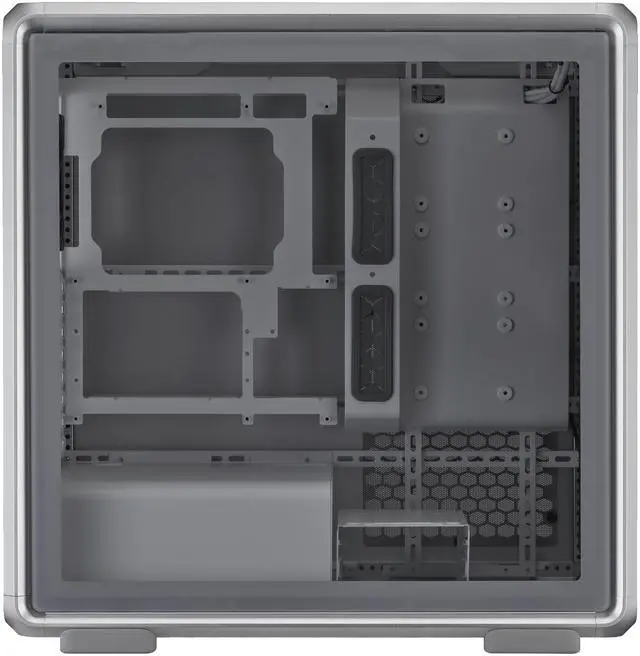 Alt view image 5 of 9 - Cooler Master MasterFrame 600 Silver FreeForm FineMesh Airflow ATX Mid-Tower Case, Aluminum Frame, Magnetic Side Panels, Customizable Internal, 410mm GPU Max, 420mm AIO Max, Type C, Tempered Glass