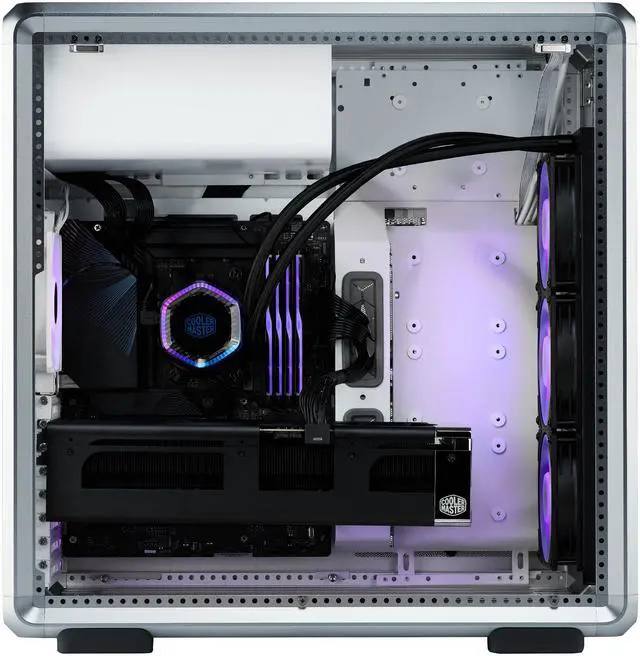 Alt view image 6 of 9 - Cooler Master MasterFrame 600 Silver FreeForm FineMesh Airflow ATX Mid-Tower Case, Aluminum Frame, Magnetic Side Panels, Customizable Internal, 410mm GPU Max, 420mm AIO Max, Type C, Tempered Glass