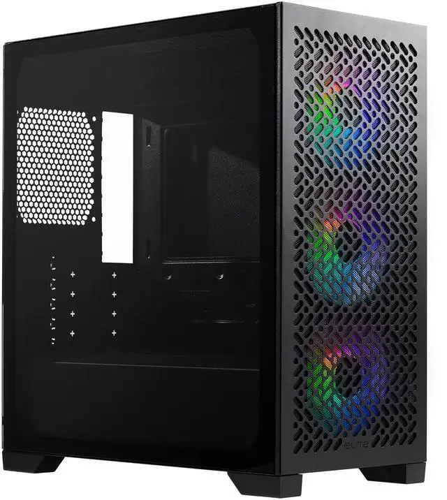Main image of Cooler Master Elite 302 Micro-ATX High Airflow Minimalist PC Case, 365mm GPU Max, 280mm AIO Max, Type C, Tempered Glass, Triple 120mm aRGB PWM Fan, Intakes Grill, Breathable PSU Shroud
