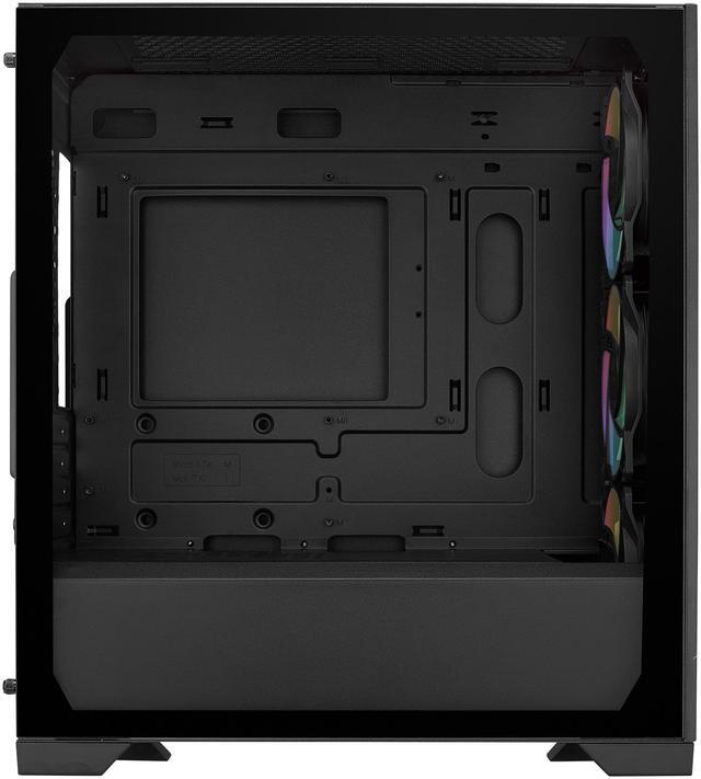 Alt view image 11 of 13 - Cooler Master Elite 302 Micro-ATX High Airflow Minimalist PC Case, 365mm GPU Max, 280mm AIO Max, Type C, Tempered Glass, Triple 120mm aRGB PWM Fan, Intakes Grill, Breathable PSU Shroud