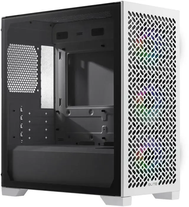 Main image of Cooler Master Elite 302 White Micro-ATX High Airflow Minimalist PC Case, 365mm GPU Max, 280mm AIO Max, Type C, Tempered Glass, Triple 120mm aRGB PWM Fan, Intakes Grill, Breathable PSU Shroud