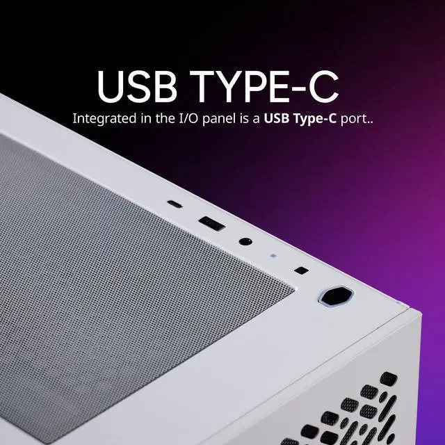 Alt view image 7 of 12 - Cooler Master Elite 302 White Micro-ATX High Airflow Minimalist PC Case, 365mm GPU Max, 280mm AIO Max, Type C, Tempered Glass, Triple 120mm aRGB PWM Fan, Intakes Grill, Breathable PSU Shroud