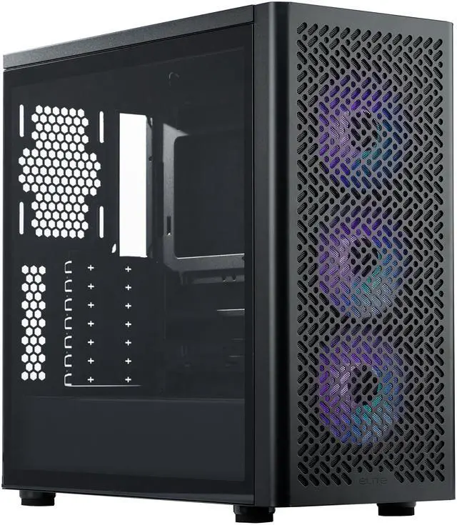 Main image of Cooler Master Elite 502 ATX High Airflow Minimalist PC Case, 410mm GPU Max, Compatible RTX 5090|RX 7090 XT, 360mm AIO Max, Type C, Tempered Glass, Triple 120mm aRGB PWM Fan, Intakes Grill