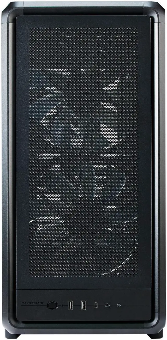 Alt view image 4 of 15 - Cooler Master MasterFrame 500 Mesh Black FreeForm 2.0 Modular Platform Open-Air ATX Mid-Tower Case, Aluminum Frame, Dual 200mm Fans, 390mm GPU Max, 360mm AIO Max, Type C, Tempered Glass