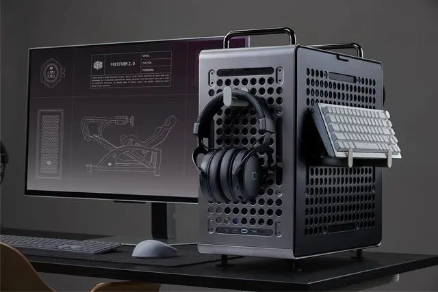 Alt view image 4 of 10 - Cooler Master QUBE 540 High-Airflow ATX Mid-Tower Case, 415mm GPU Clearance Max, Designed Ready RTX 5090|RX 9070 XT, Tempered Glass, Modular & Customizable Design, Reversible I/O Panel - Stardust Iron