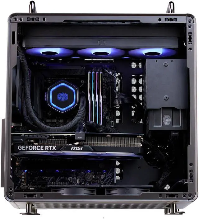 Alt view image 6 of 10 - Cooler Master QUBE 540 High-Airflow ATX Mid-Tower Case, 415mm GPU Clearance Max, Designed Ready RTX 5090|RX 9070 XT, Tempered Glass, Modular & Customizable Design, Reversible I/O Panel - Stardust Iron