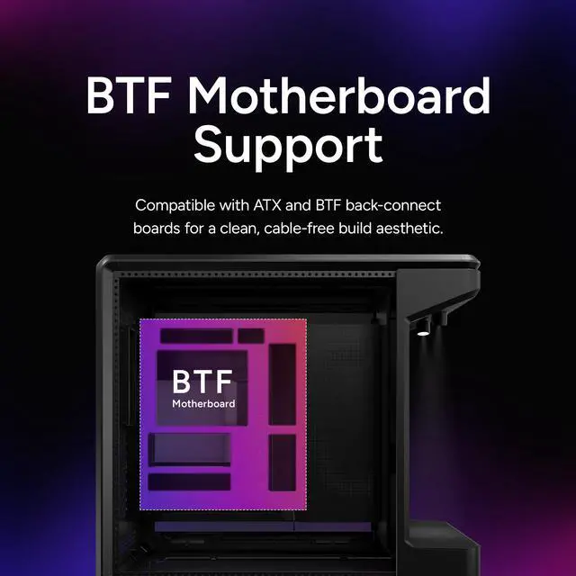 Alt view image 11 of 12 - Cooler Master MasterFrame 360 Stage LCD Open-Frame ATX PC Case, Front LCD Display, 430mm GPU Max, 360mm Radiator Support, Supports Up to 12 x120mm Fans, PCIe 5.0 Riser, USB4 Type-C, Vertical GPU Mount