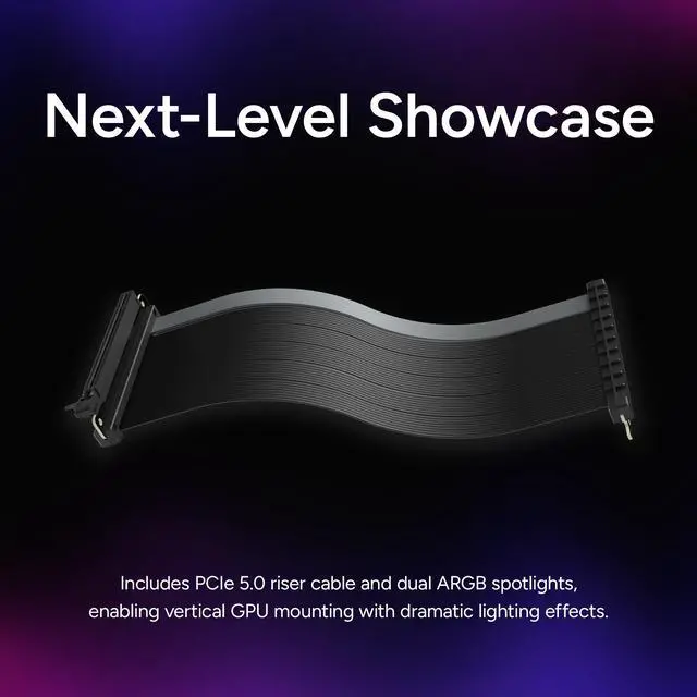 Alt view image 10 of 12 - Cooler Master MasterFrame 360 Panorama Open-Frame ATX PC Case, 3-Side Panoramic Tempered Glass, 430mm GPU Max, 360mm Radiator Support, PCIe 5.0, Supports Up to 12 x 120mm Fans, USB4 Type-C