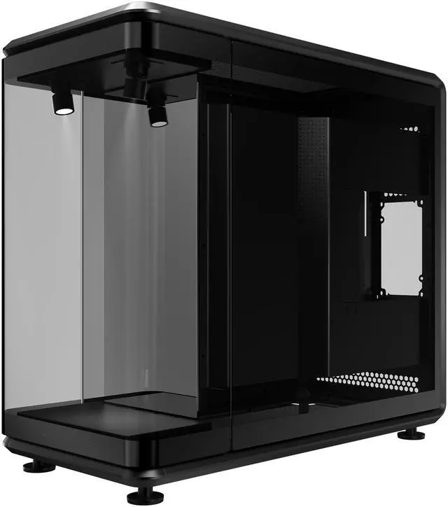 Alt view image 2 of 12 - Cooler Master MasterFrame 360 Panorama Open-Frame ATX PC Case, 3-Side Panoramic Tempered Glass, 430mm GPU Max, 360mm Radiator Support, PCIe 5.0, Supports Up to 12 x 120mm Fans, USB4 Type-C
