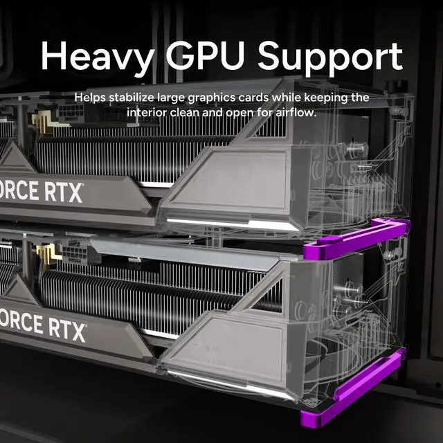 Alt view image 7 of 8 - Cooler Master HAF II 500 ATX PC Case, High Airflow Dual 220mm + 180mm Fans, 430mm Graphics Cards Support, 360mm AIO Support, ATX Motherboards, 4 Dual-Slot GPUs, Dedicated GPU Airflow, AI Workstation