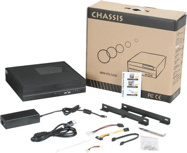 Alt view image 6 of 6 - JETWAY JC-114-B Black Mini-ITX Form Computer Case 80W Power Supply