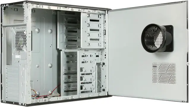Alt view image 5 of 9 - HEC 6C28BB8S Black Steel ATX Mid Tower Computer Case