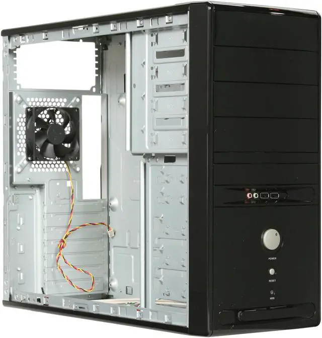 Alt view image 7 of 9 - HEC 6C28BB8S Black Steel ATX Mid Tower Computer Case