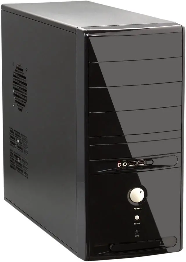 Main image of HEC 6C28BBX585 Black Steel ATX Mid Tower Computer Case 585W Power Supply
