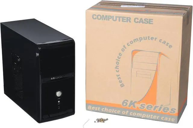 Alt view image 9 of 9 - HEC 6K28BB8F Black 0.8mm SECC Steel Micro ATX Mini Tower Computer Case