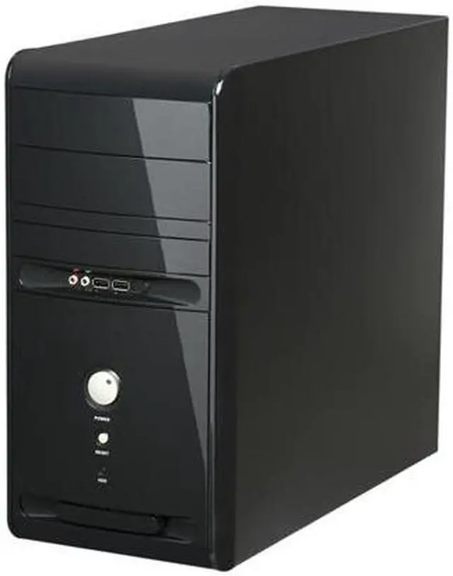 Alt view image 3 of 9 - HEC 6K28BBX585 Black 0.8mm SECC Steel Micro ATX Mini Tower Computer Case 585W Power Supply