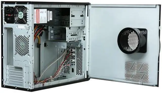 Alt view image 5 of 9 - HEC 6K28BBX585 Black 0.8mm SECC Steel Micro ATX Mini Tower Computer Case 585W Power Supply