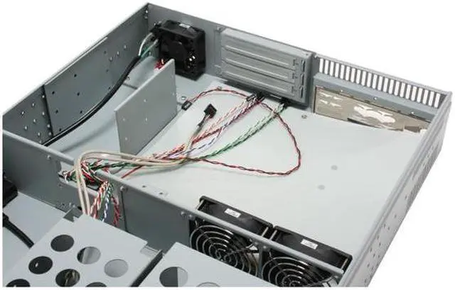 Alt view image 6 of 6 - hec RA251C00F 1.2 mm Thickness 2U Rackmount Server Case 2 External 5.25" Drive Bays