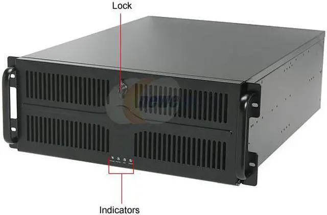 Alt view image 2 of 12 - hec RA455A00 4U Rackmount / Tower Server Case 6 External 5.25" Drive Bays