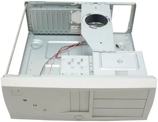 Alt view image 6 of 10 - HEC 7106WW Beige White Steel ATX Desktop Computer Case