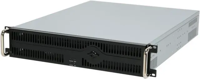 Alt view image 2 of 9 - hec RA251C00F w HEC500TDBTF 1.2 mm Thickness 2U Rackmount Server Case 500W 2 External 5.25" Drive Bays