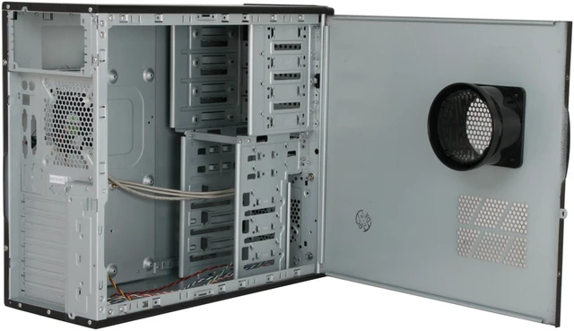 Alt view image 5 of 11 - HEC 6C11BB Black 0.8mm SECC Steel ATX Mid Tower Computer Case