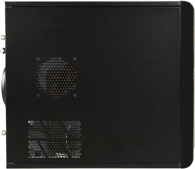 Alt view image 4 of 9 - HEC 6K28BSX585 Black / Silver 0.8mm SECC Steel Micro ATX Mini Tower Computer Case 585W Power Supply