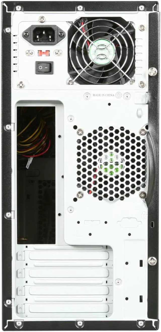 Alt view image 8 of 9 - HEC 6K28BSOH48D Black / Silver 0.8mm SECC Steel Micro ATX Mini Tower Computer Case 485W Power Supply