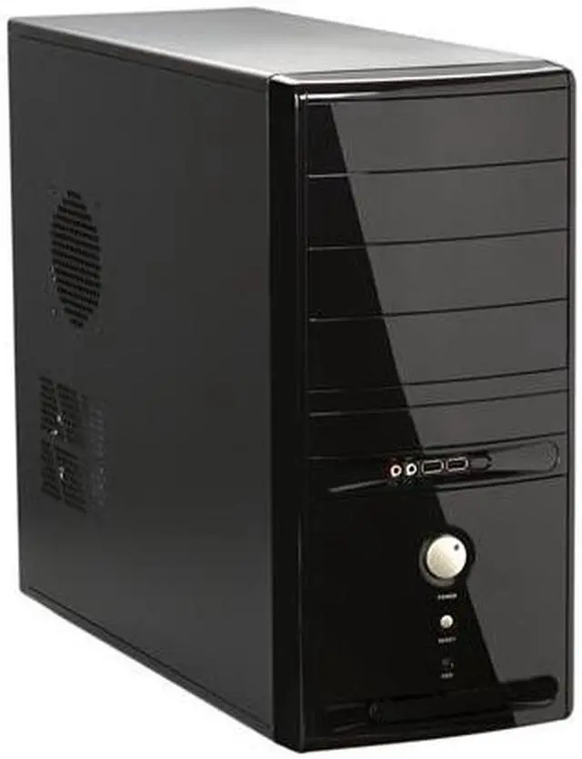 Main image of HEC 6C28BBOH48D Black 0.8mm SECC Steel ATX Mid Tower Computer Case 485W Power Supply