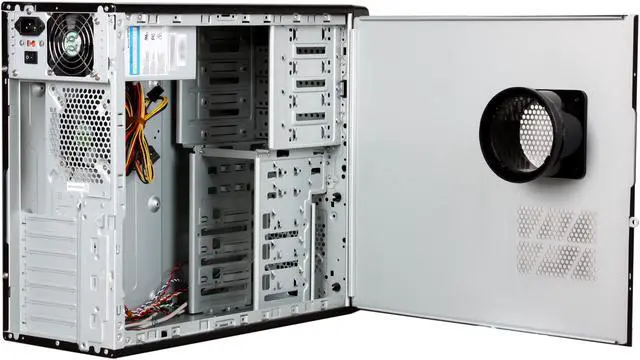 Alt view image 5 of 9 - HEC 6C28BBOH48D Black 0.8mm SECC Steel ATX Mid Tower Computer Case 485W Power Supply