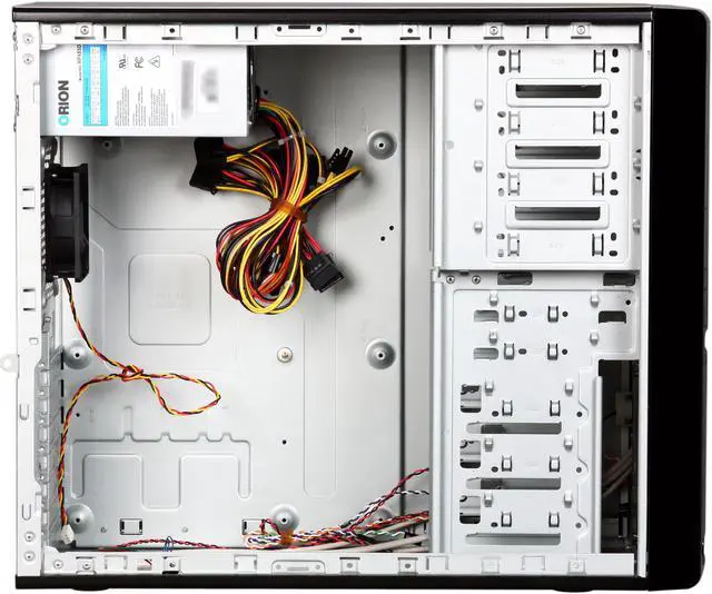 Alt view image 6 of 9 - HEC 6C28BBOH48D Black 0.8mm SECC Steel ATX Mid Tower Computer Case 485W Power Supply