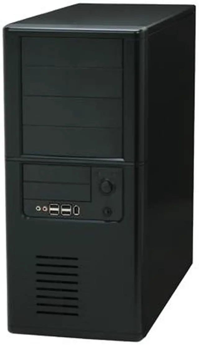 Alt view image 3 of 11 - HEC 6AR6BB2F Black Steel ATX Mid Tower Computer Case