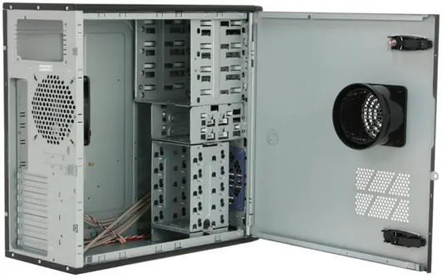 Alt view image 5 of 11 - HEC 6AR6BB2F Black Steel ATX Mid Tower Computer Case