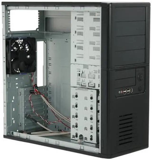 Alt view image 8 of 11 - HEC 6AR6BB2F Black Steel ATX Mid Tower Computer Case