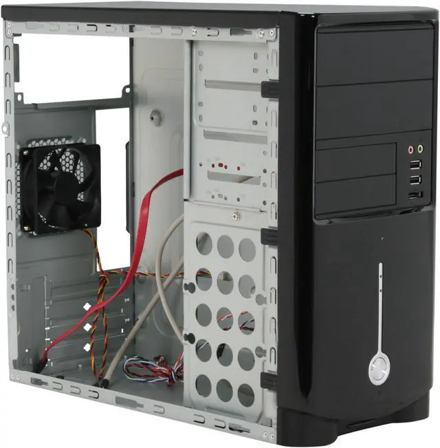 Alt view image 8 of 11 - HEC 6T Series 6T10BB Black 0.7mm SECC Steel Micro ATX Mini Tower Computer Case