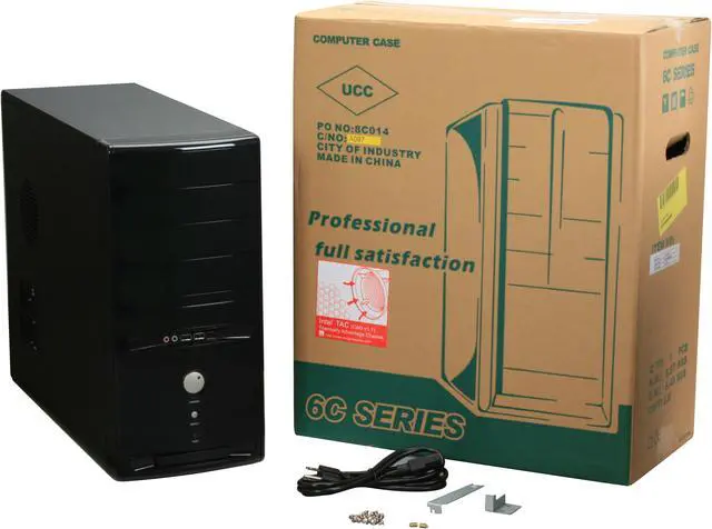 HEC 6C28BB8S Black ATX Mid Tower Computer Case with Ultra Silent ...