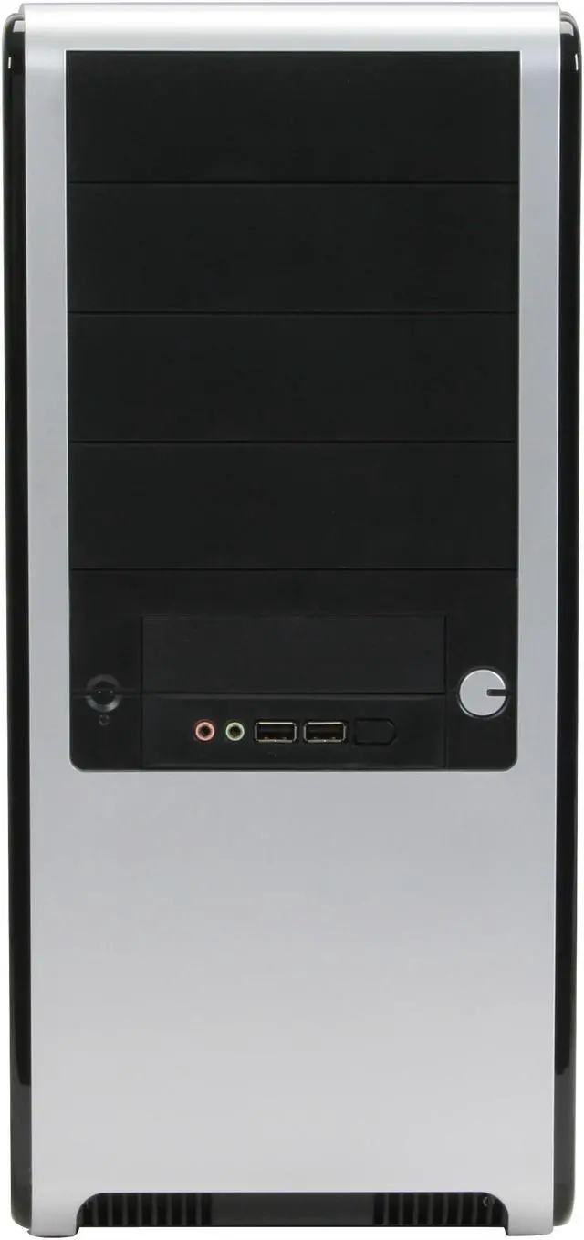 HEC 6C60BS Silver ATX Mid Tower Computer Case with Ultra Silent 500Watt ...