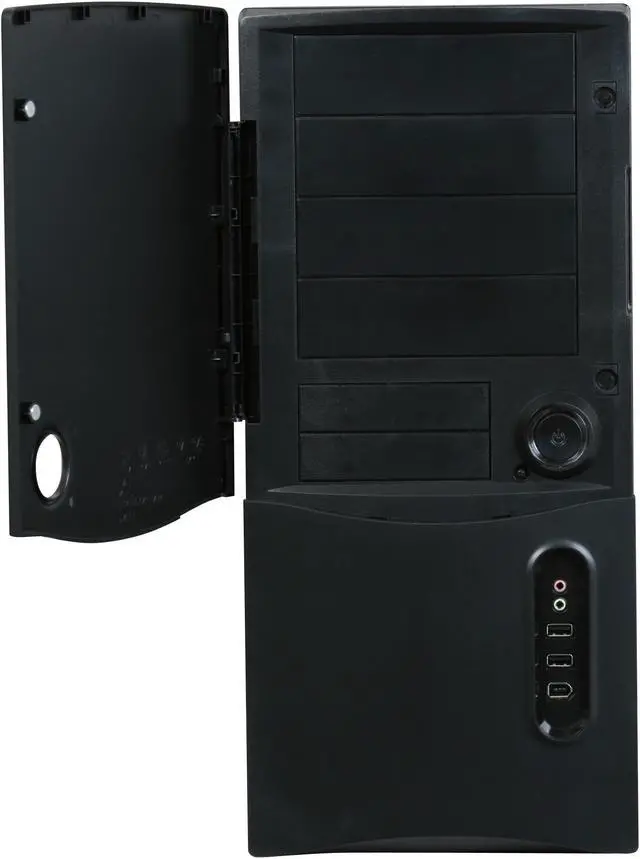 Alt view image 4 of 10 - HEC 6A34BB Black 0.8mm SECC Steel ATX Mid Tower Computer Case