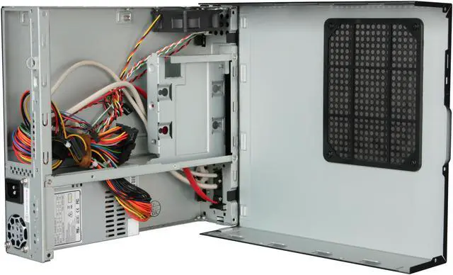 Alt view image 6 of 10 - HEC 8K 8K01BBA20 Black 0.7mm Thickness SECC (Japanese Steel Metal) Mini-ITX Desktop Computer Case 200W Power Supply