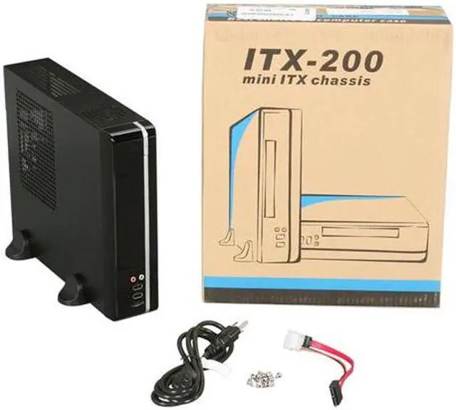 Alt view image 8 of 8 - hec Black 0.7mm Thickness SECC (Japanese Steel Metal) ITX ITX200A Mini ITX Media Center / HTPC Case