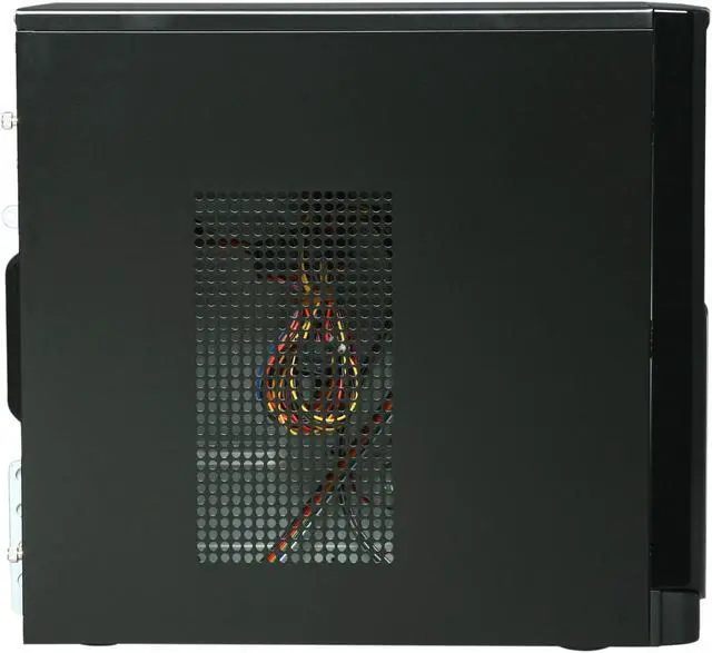 Alt view image 4 of 9 - HEC 6T Series 6T10LOH400 Black SECC Steel Micro ATX Mini Tower Computer Case with E-SATA included 400W Power Supply