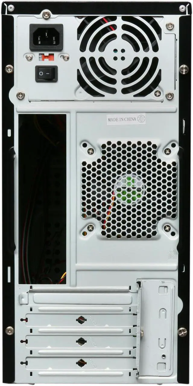 Alt view image 8 of 9 - HEC 6T Series 6T10LOH400 Black SECC Steel Micro ATX Mini Tower Computer Case with E-SATA included 400W Power Supply
