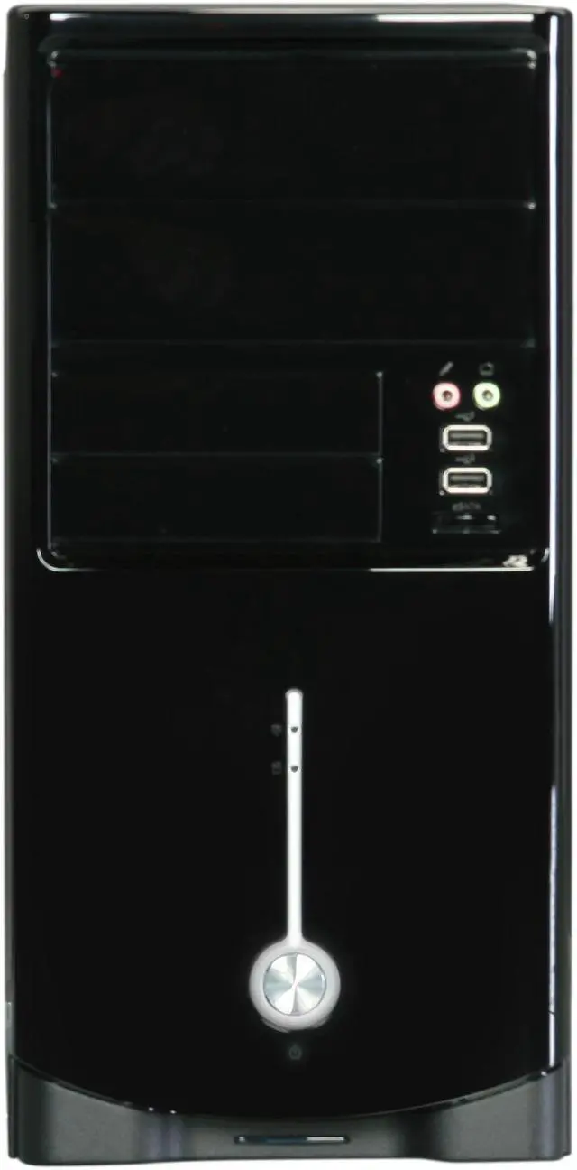 Alt view image 2 of 9 - HEC 6T Series 6T10LOH585 Black SECC Steel MicroATX Mini Tower Computer Case with HP585 Power Supply