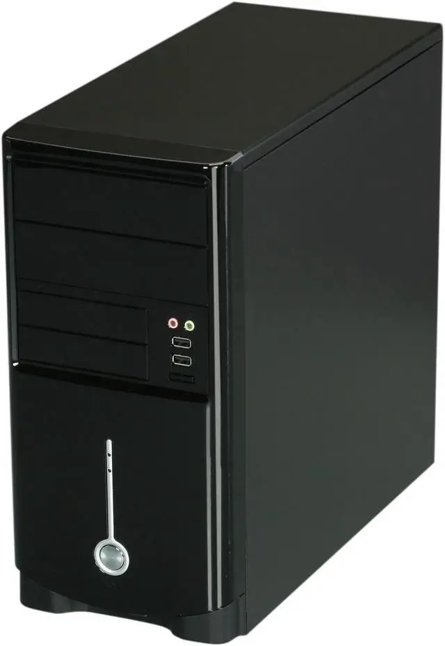 Alt view image 3 of 9 - HEC 6T Series 6T10LOH585 Black SECC Steel MicroATX Mini Tower Computer Case with HP585 Power Supply