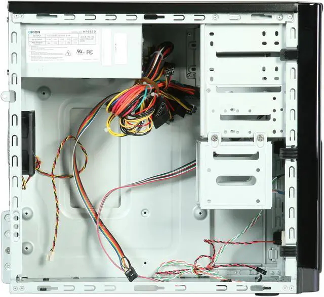 Alt view image 6 of 9 - HEC 6T Series 6T10LOH585 Black SECC Steel MicroATX Mini Tower Computer Case with HP585 Power Supply