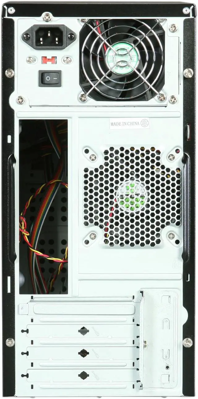 Alt view image 8 of 9 - HEC 6T Series 6T10LOH585 Black SECC Steel MicroATX Mini Tower Computer Case with HP585 Power Supply
