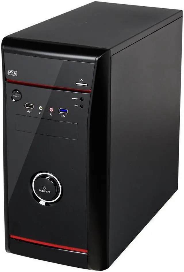 Alt view image 3 of 10 - HEC Vigilance-CIA Black 0.5 mm Thickness SGCC Micro ATX Mini Tower Computer Case with 8cm Fan, 1x USB3.0 and HD Audio