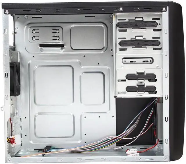 Alt view image 9 of 10 - HEC Vigilance-CIA Black 0.5 mm Thickness SGCC Micro ATX Mini Tower Computer Case with 8cm Fan, 1x USB3.0 and HD Audio